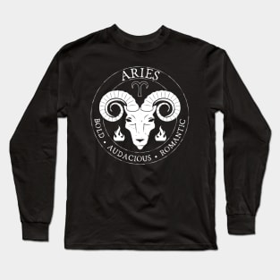 Aries Zodiac Birthday Star Sign Zodiac Gift Long Sleeve T-Shirt